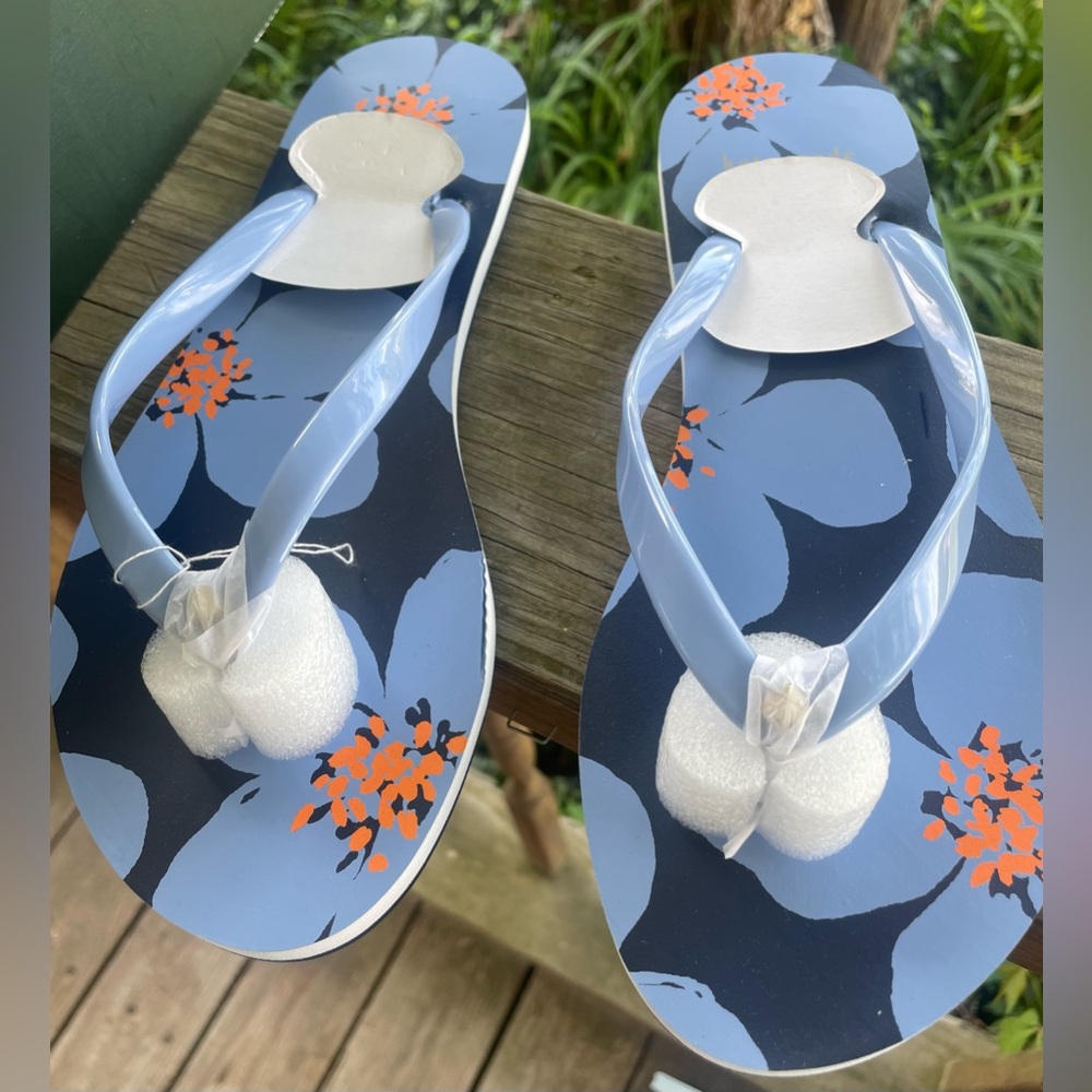 Kate Spade New York Natal Flip Flop Blue Heron Womens Size 9m - Picture 2 of 5